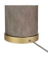 360 Lighting Gilson 24 3/4" High Modern Glam Table Lamps Set of 2 Gold Textured Gray Finish Ceramic Living Room Bedroom Bedside