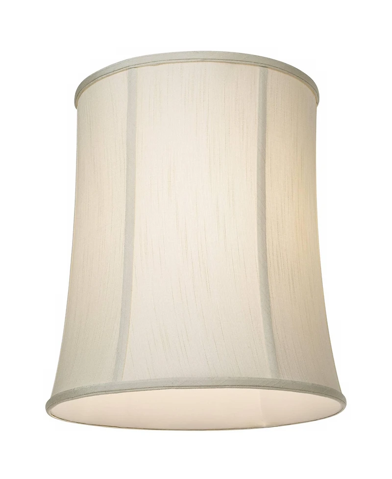 Imperial Shade Creme Medium Deep Drum Lamp Shade 12" Top x 14" Bottom x 16" High (Spider) Replacement with Harp and Finial
