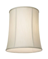 Imperial Shade Creme Medium Deep Drum Lamp Shade 12" Top x 14" Bottom x 16" High (Spider) Replacement with Harp and Finial