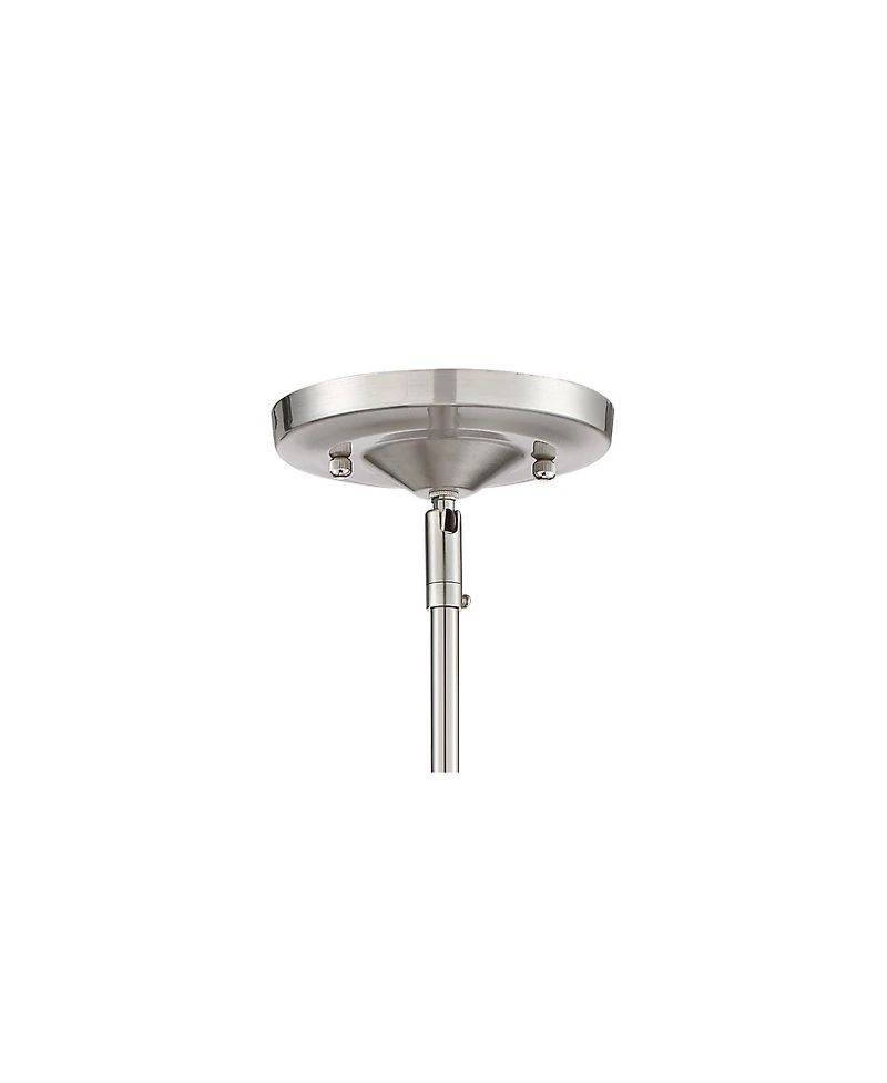 Possini Euro Design Bellis Brushed Nickel Mini Pendant Light 6 1/2" Wide Modern Industrial Clear Glass Shade for Dining Room Home Foyer Kitchen I
