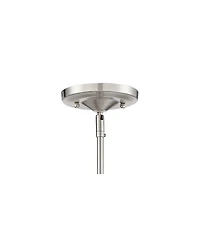 Possini Euro Design Bellis Brushed Nickel Mini Pendant Light 6 1/2" Wide Modern Industrial Clear Glass Shade for Dining Room Home Foyer Kitchen I