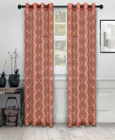 Superior Quatrefoil Modern Geometric Window Curtain Panel Set