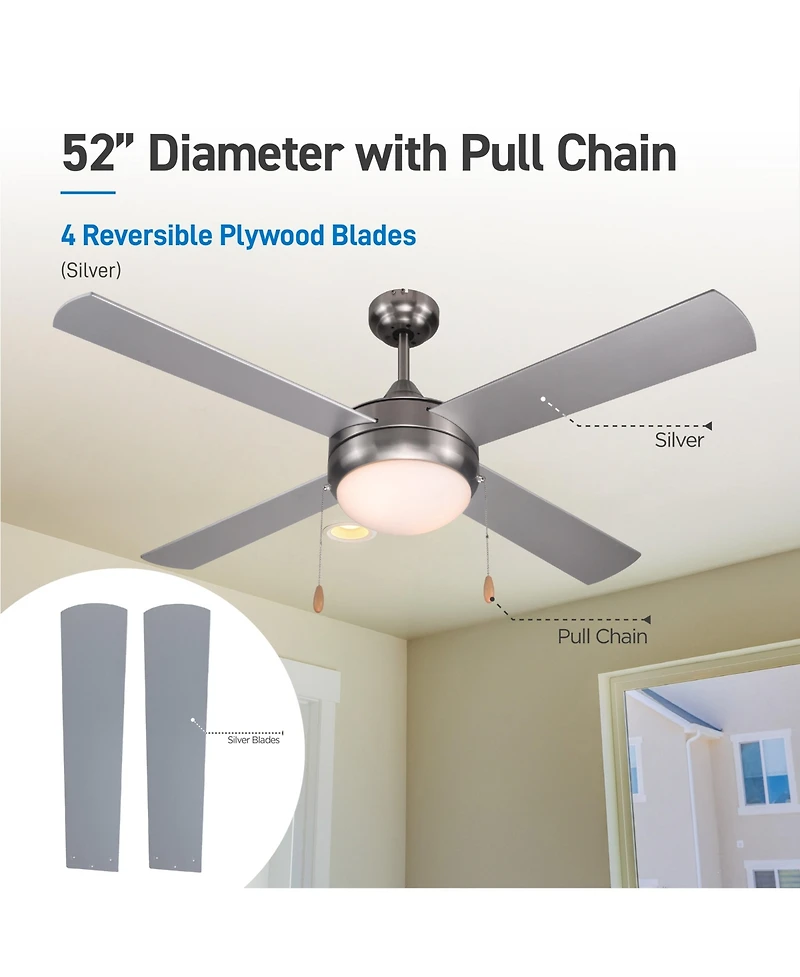 52 inch - 4 Blade Ceiling Fan