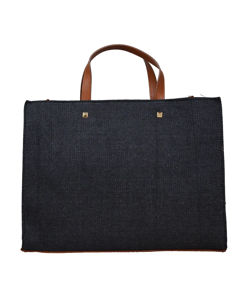 Bebe Rian Denim Tote Bag