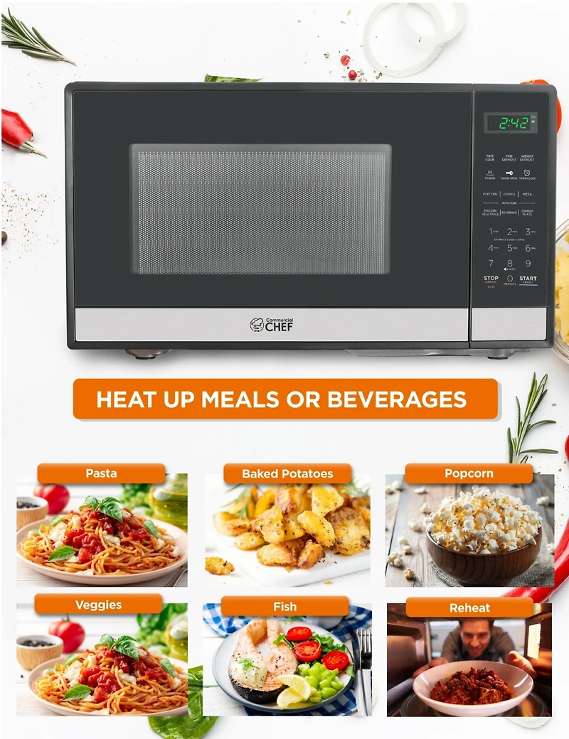 Cu. Ft. Counter Top Microwave,Stainless Steel