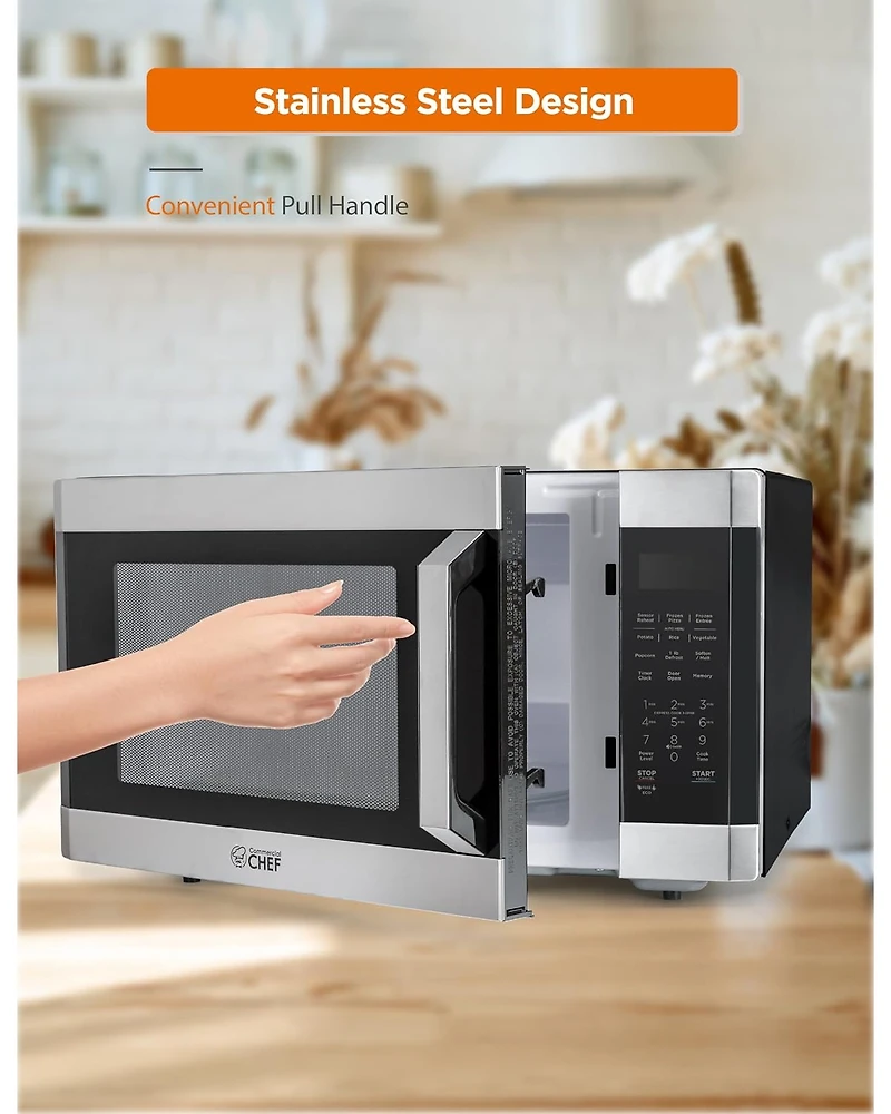 1.6 Cu. Ft. Counter Top Microwave,Stainless Steel