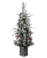 National Tree Company Snowy Bedford Pine Entrance Tree 4 ft.