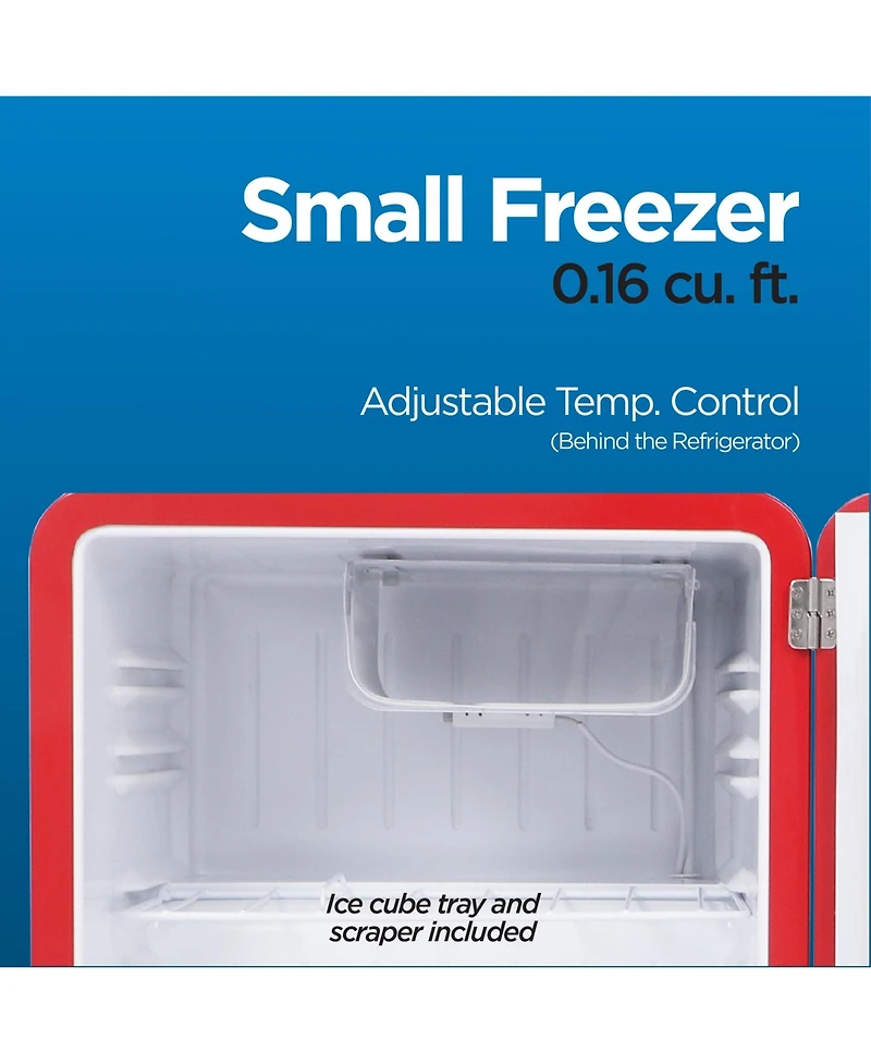 1.6 Cu. Ft. Retro Refrigerator,Red