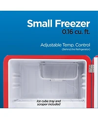 1.6 Cu. Ft. Retro Refrigerator,Red