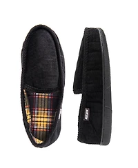 Muk Luks Men's Corduroy Moccasin With Flannel Lining Slippers