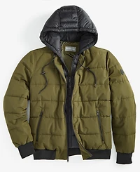 Michael Kors Men's Hooded Puffer Bomber Jacket