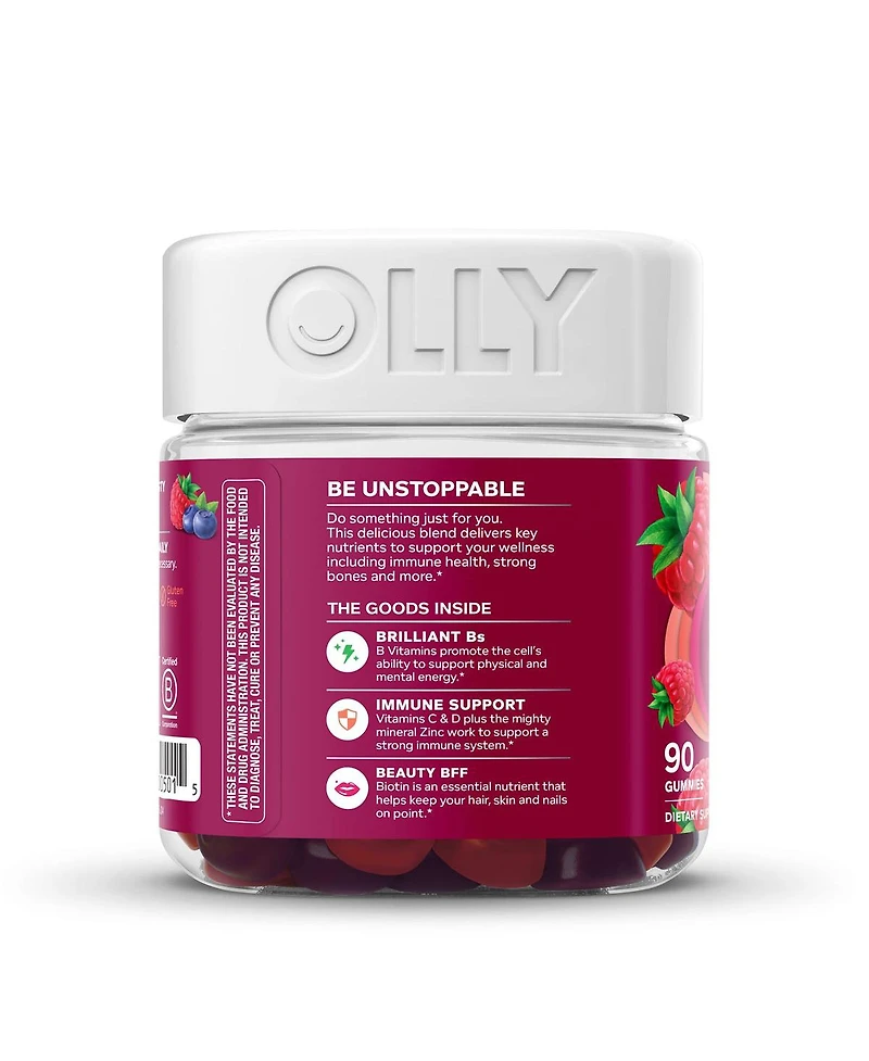 Olly The Perfect Women's Multi, Blissful Berry 90 Gummies