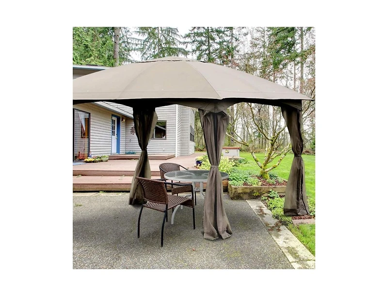 Slickblue Fully Enclosed Outdoor Gazebo with Removable 4 Walls