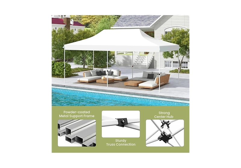 Slickblue 10 x 20 Ft Pop-up Canopy Tent with Carrying Bag
