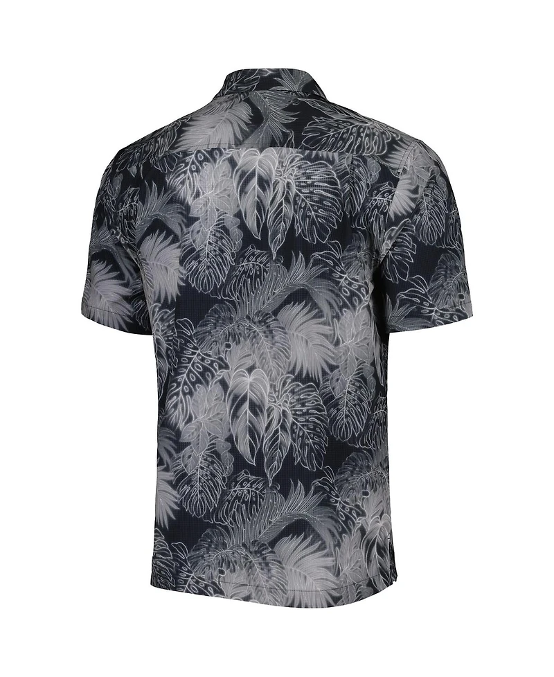 Tommy Bahama Men's Black Washington Commanders Coast Luminescent Fronds Camp IslandZone Button-Up Shirt