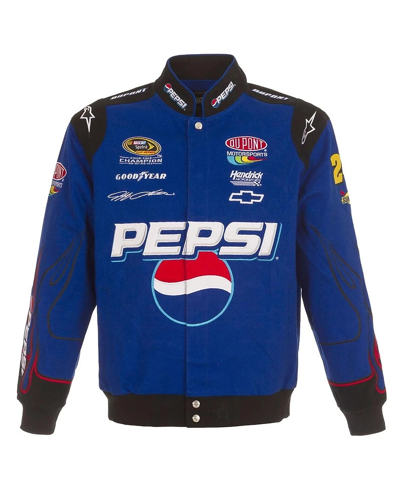 Jh Design Men's Royal Jeff Gordon Pepsi Full-Snap Twill Uniform Jacket