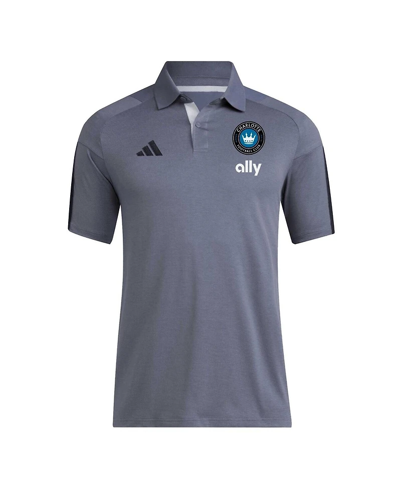 Adidas Men's Gray Charlotte Fc 2024 Training Polo Shirt