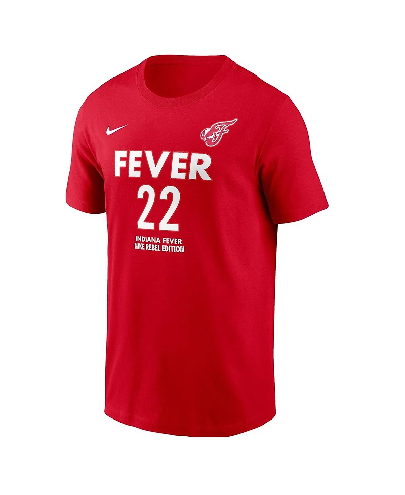 Nike Men's and Women's Caitlin Clark Red Indiana Fever 2024 Wnba Draft Rebel Edition Player Name Number T-Shirt