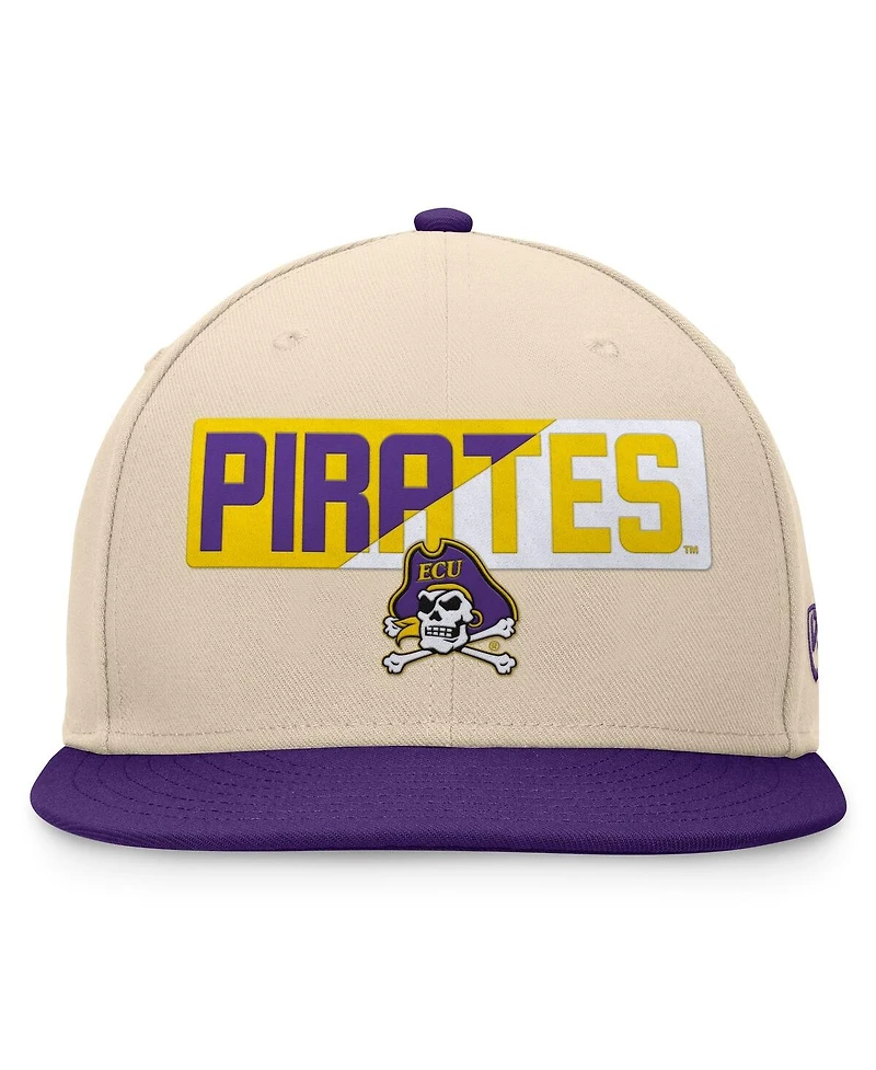 Top of the World Men's Khaki Ecu Pirates Goalaso Snapback Hat