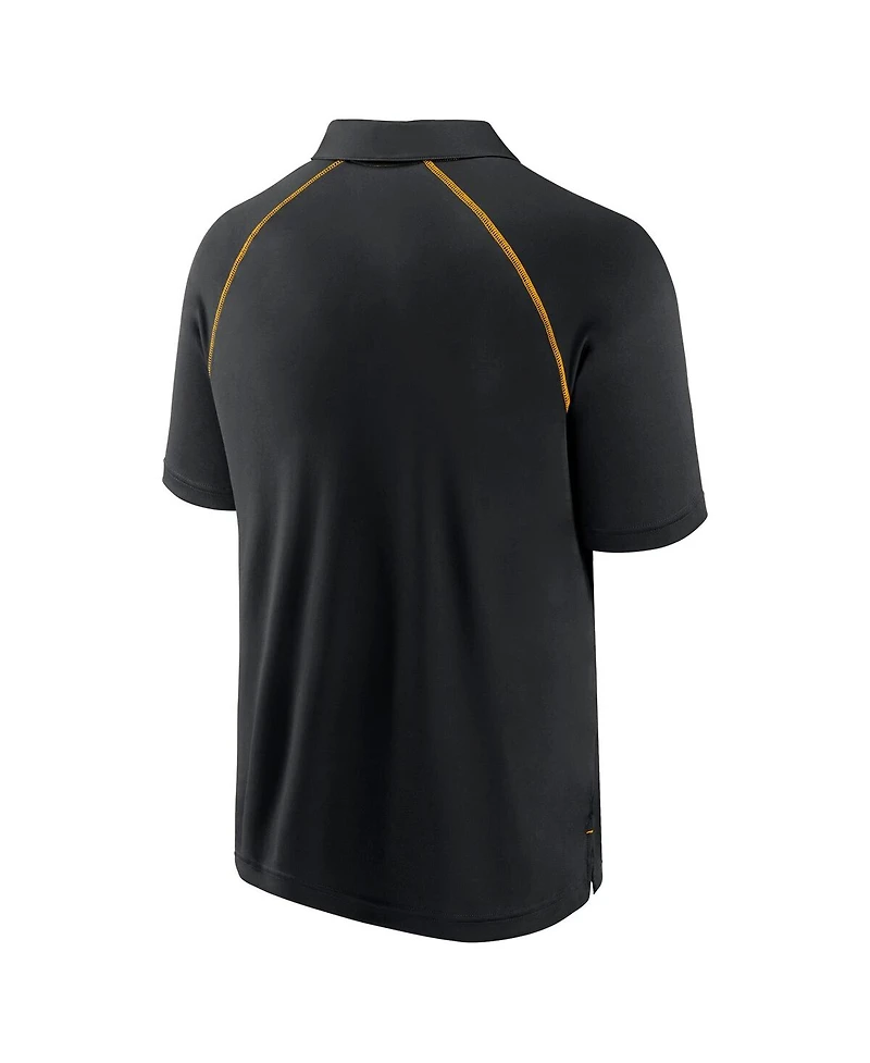 Fanatics Men's Black Pittsburgh Pirates Strong Alone Raglan Polo