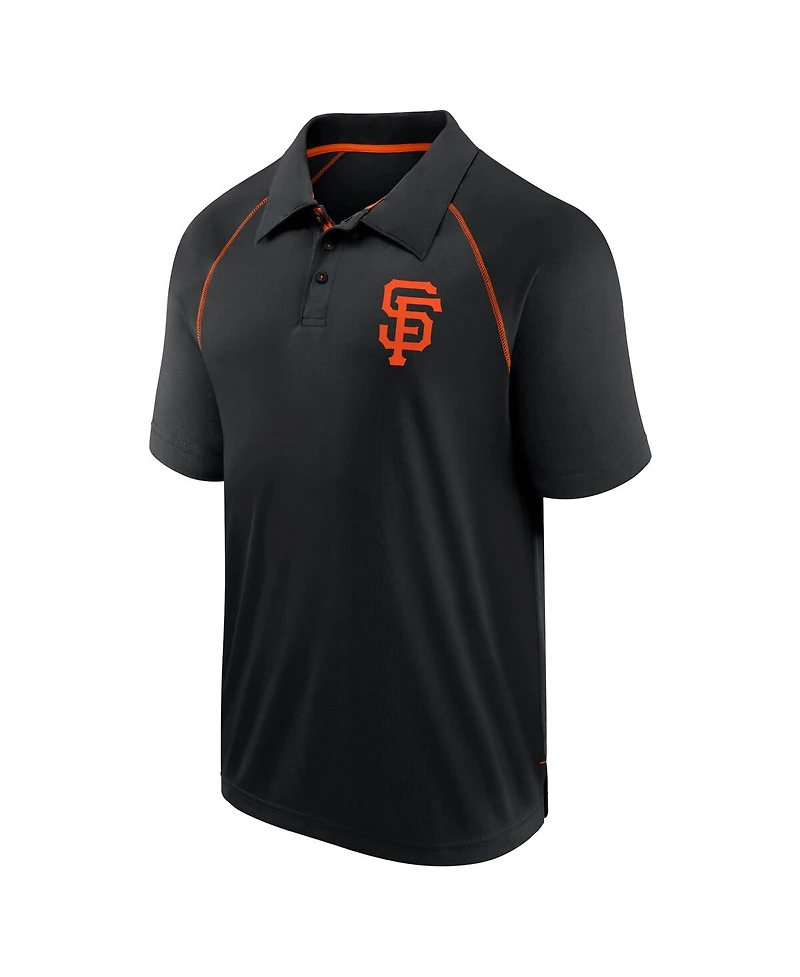 Fanatics Men's Black San Francisco Giants Strong Alone Raglan Polo