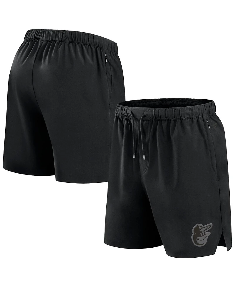 Fanatics Signature Men's Black Baltimore Orioles Front Office Woven Shorts