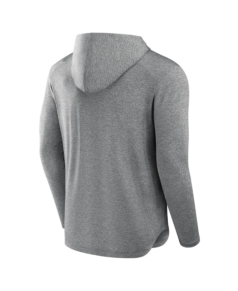 Fanatics Signature Men's Gray New York Jets Front Office Tech Lightweight Hoodie T-Shirt