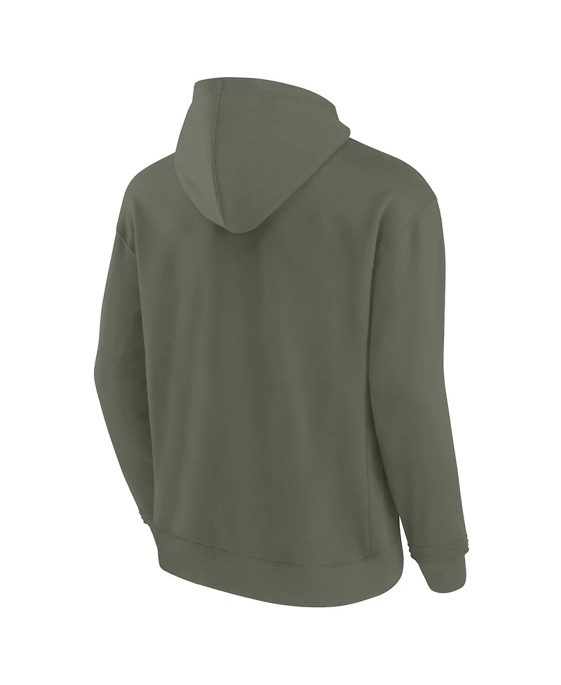 Fanatics Signature Men's and Women's Olive New York Giants Elements Super Soft Fleece Pullover Hoodie