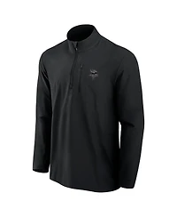 Fanatics Signature Men's Black Minnesota Vikings Front Office Woven Quarter-Zip Jacket