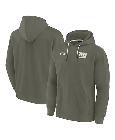 Fanatics Signature Men's and Women's Olive New York Giants Elements Super Soft Fleece Pullover Hoodie
