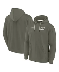 Fanatics Signature Men's and Women's Olive New York Giants Elements Super Soft Fleece Pullover Hoodie