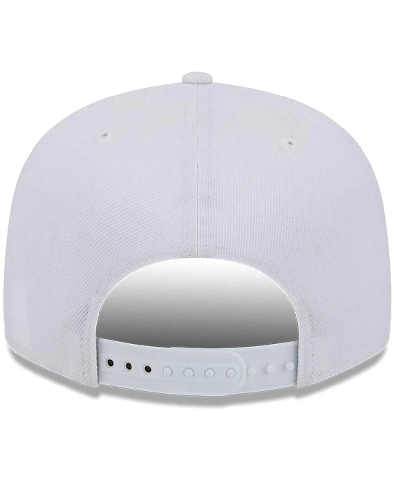 New Era Men's Miami Dolphins Main White on White 9FIFTY Snapback Hat