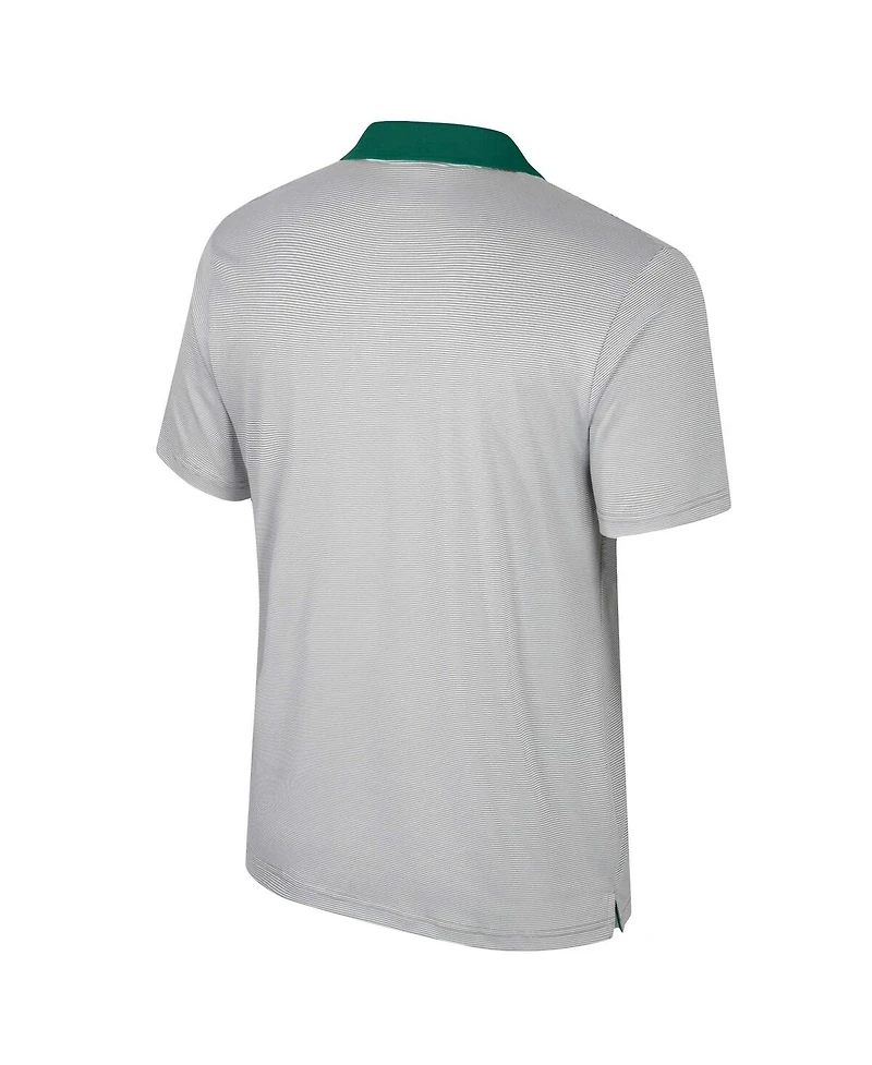 Colosseum Men's Gray Syracuse Orange Tuck Striped Polo Shirt