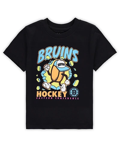 Outerstuff Toddler Black Boston Bruins Break Through T-Shirt