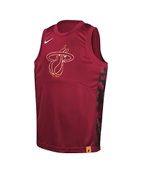 Nike Big Boys and Girls Red Miami Heat Courtside Starting Five Team Jersey
