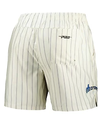 Pro Standard Men's Cream Seattle Mariners Pinstripe Retro Classic Woven Shorts