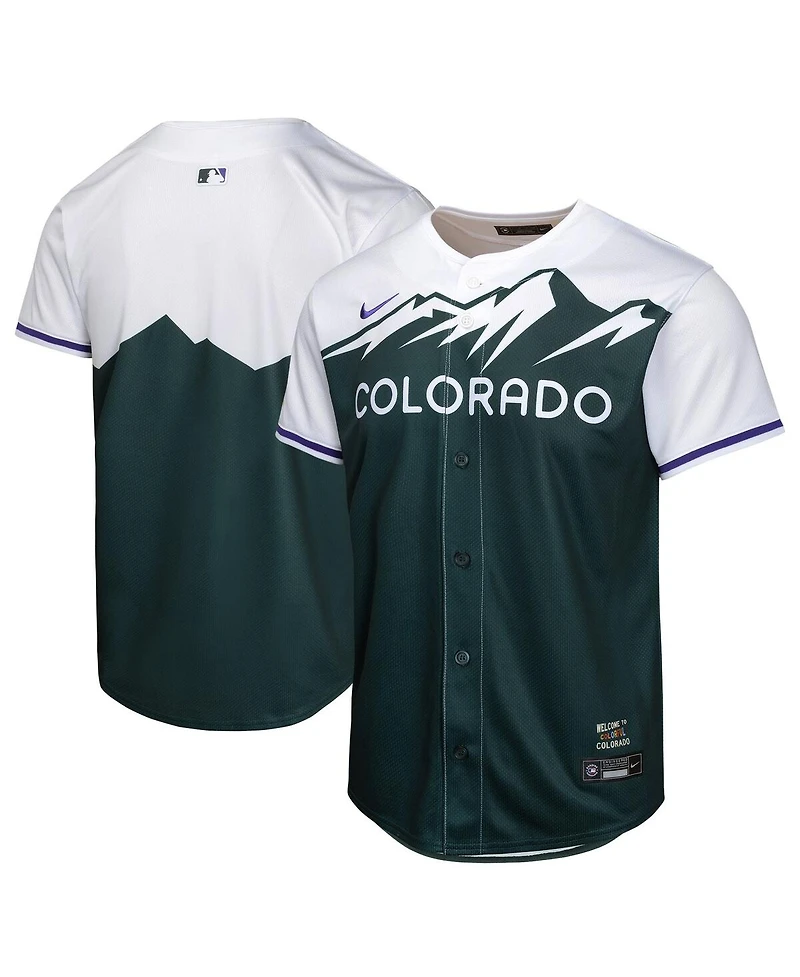 Nike Big Boys and Girls Green Colorado Rockies City Connect Limited Jersey
