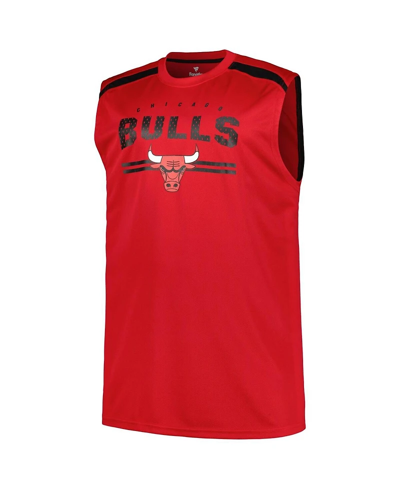 Fanatics Men's Red Chicago Bulls Big Tall Birdseye Muscle Tank Top