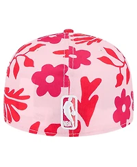 New Era Men's Red Atlanta Hawks Palm Fronds 2-Tone 59FIFTY Fitted Hat