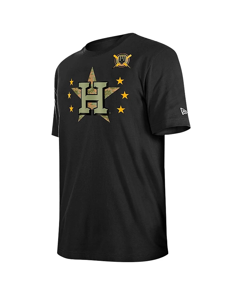 New Era Men's Black Houston Astros 2024-Armed Forces Day T-Shirt