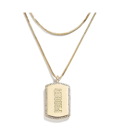 Wear by Erin Andrews x Baublebar San Diego Padres Dog Tag Necklace