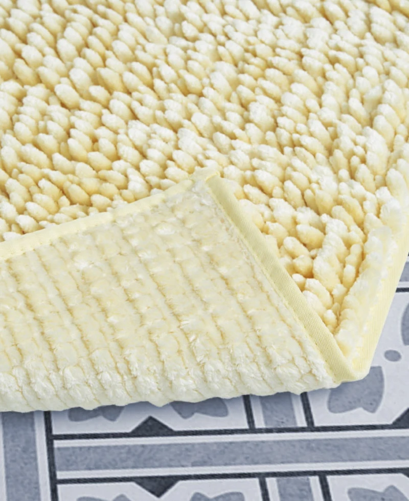 Laura Ashley Butter Chenille 2-Pc. Bath Mat Set