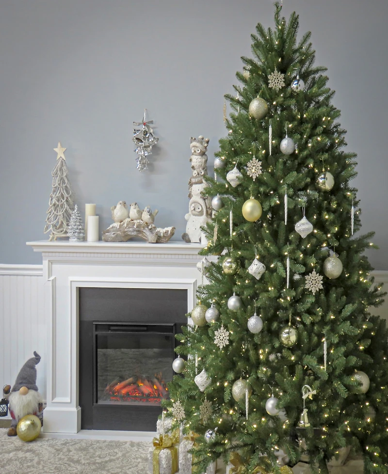 National Tree Company 7.5 ft. Pre-Lit Dunhill Fir Hinged Artificial Christmas Tree