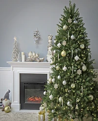 National Tree Company 7.5 ft. Pre-Lit Dunhill Fir Hinged Artificial Christmas Tree