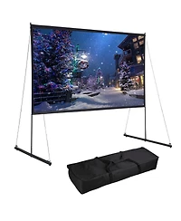120" Portable Detachable Projector Screen with Stand Movie Projection 16:9 Hd 1.1 Gain