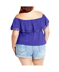 City Chic Women's Spot Sara Top