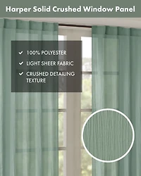 Madison Park Harper Solid Crushed Curtain Panel Pair