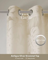 Madison Park Leilani Palm Leaf Burnout Window Sheer Curtain