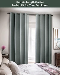 Maya Heathered Blackout Curtain 1 Panel for bedroom, Grommet top fit up to 1.25 inches rod Single Curtain Panel for Living Room, Width 50 length 54 in