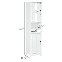 kleankin Bathroom Storage Cabinet with Open Shelf,